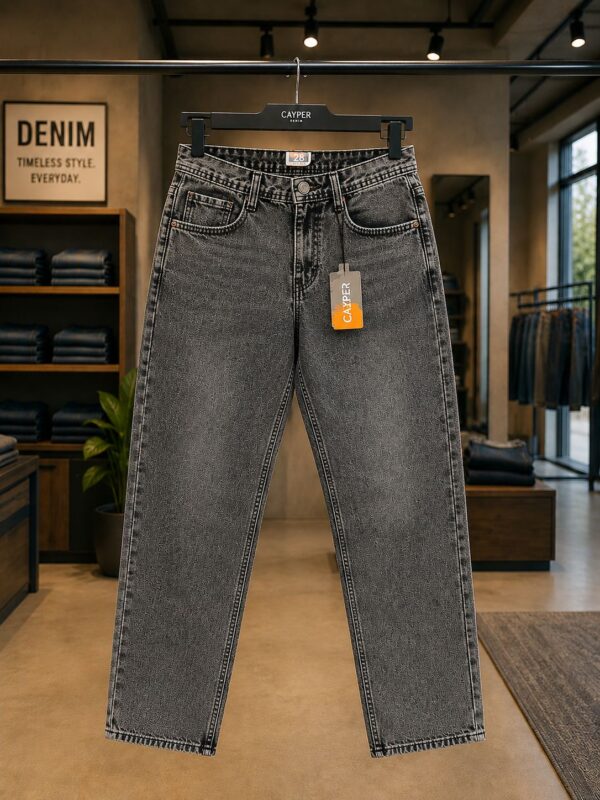 CAZPER Regular Denim – Acid Wash Light Gray